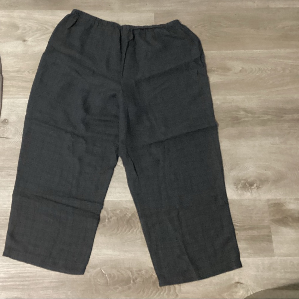 Organic Linen Wide Trouser Pant by Eileen Fisher